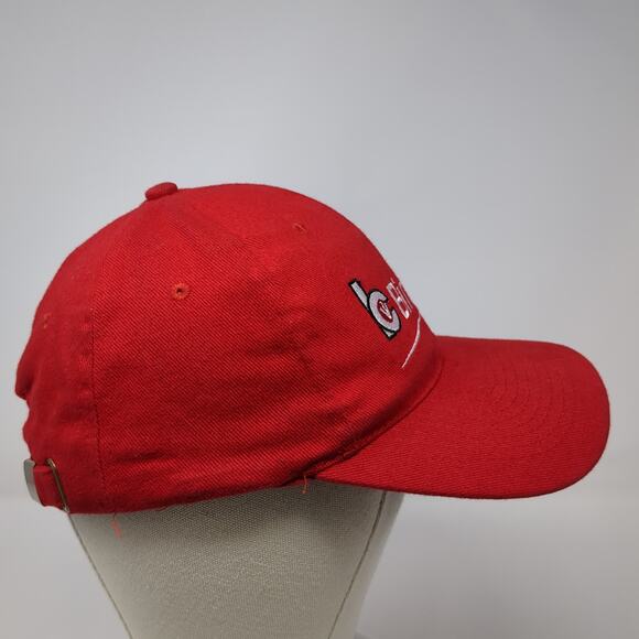 Bimeda Slideback Baseball Cap Red One Size Adjustable Embroidered Vented Holes - Picture 5 of 8